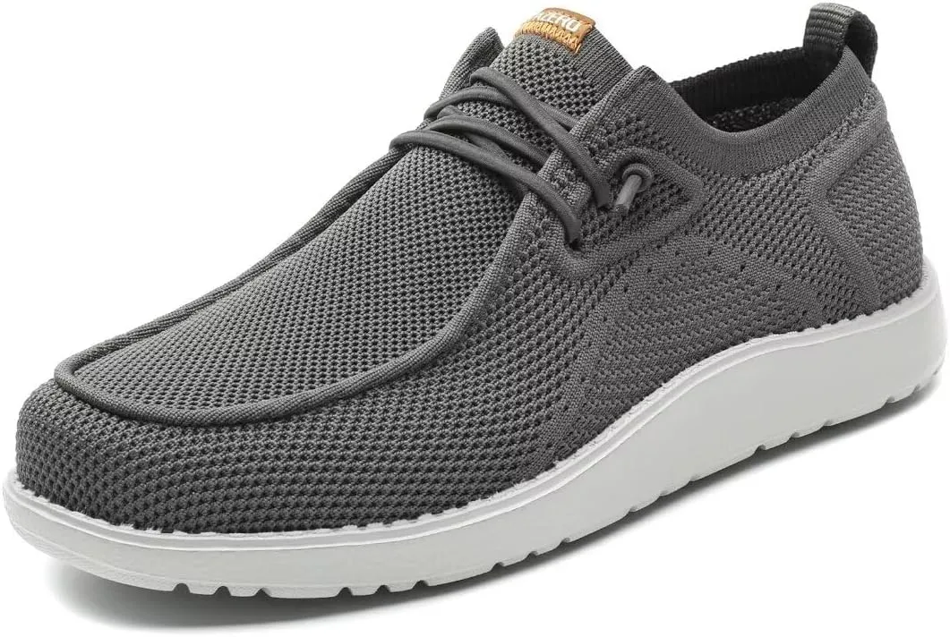 1TAZERO Men Wide Width Slip On Shoes Loafer with Arch Support Insoles Men Casual Shoes for Plantar Fasciiti with Arch Support