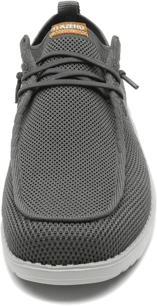 1TAZERO Men Wide Width Slip On Shoes Loafer with Arch Support Insoles Men Casual Shoes for Plantar Fasciiti with Arch Support