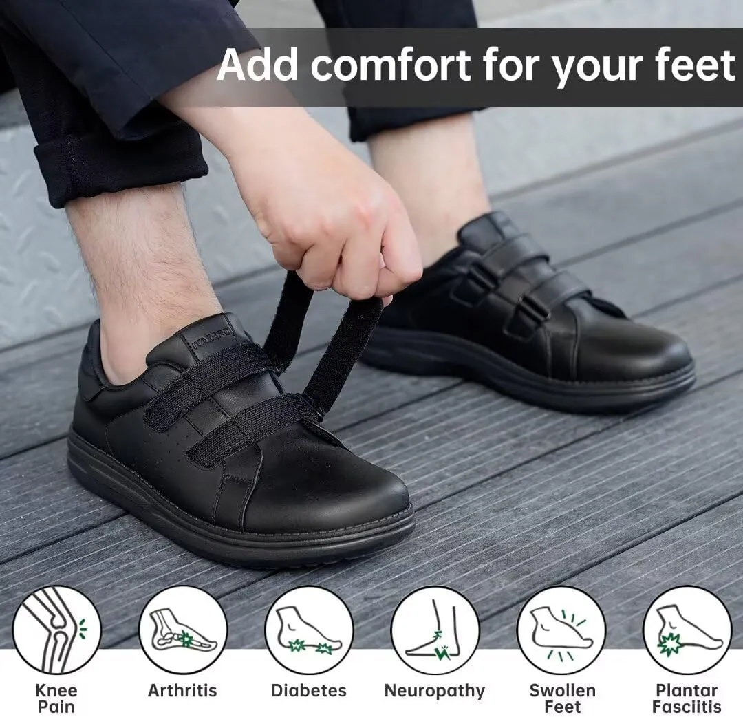 1TAZERO Wide-Shoes for Men - Toe-Box Walking Shoes with Arch Support