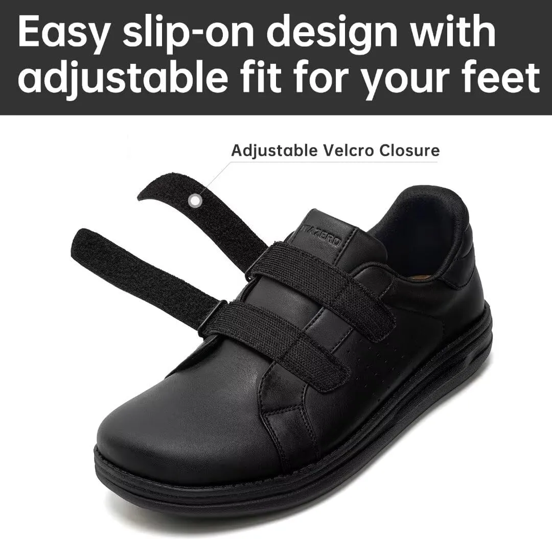 1TAZERO Wide-Shoes for Men - Toe-Box Walking Shoes with Arch Support