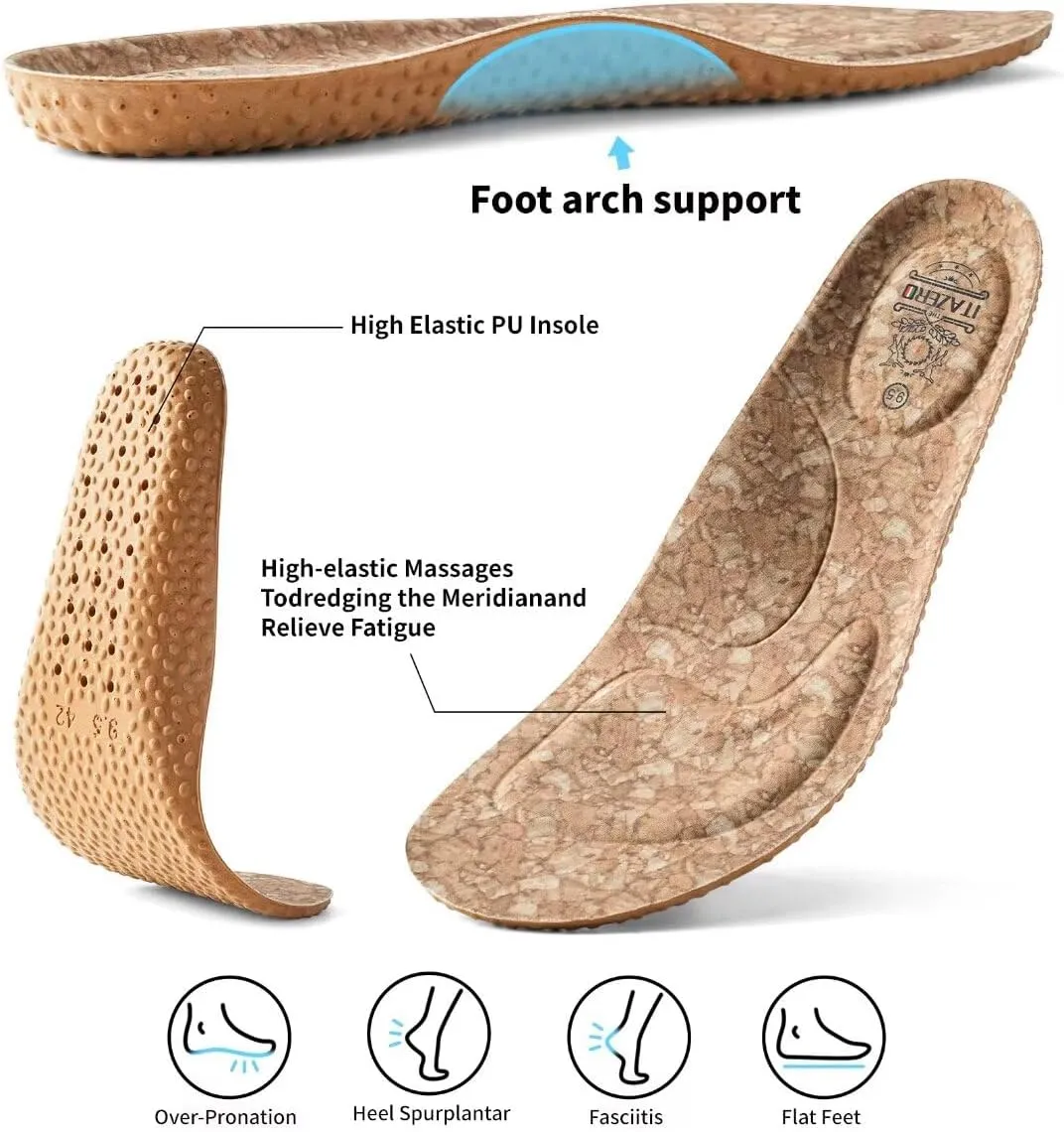1TAZERO Wide-Shoes for Men - Toe-Box Walking Shoes with Arch Support