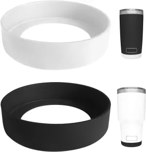 2 PCS Silicone Boot Sleeve for YETI Tumbler 20 oz 30 oz - Safer Protection and Less Noise Accessories for Tervis Tumbler Coffee Mug Cup 30 oz 20oz - Dishwasher Safe