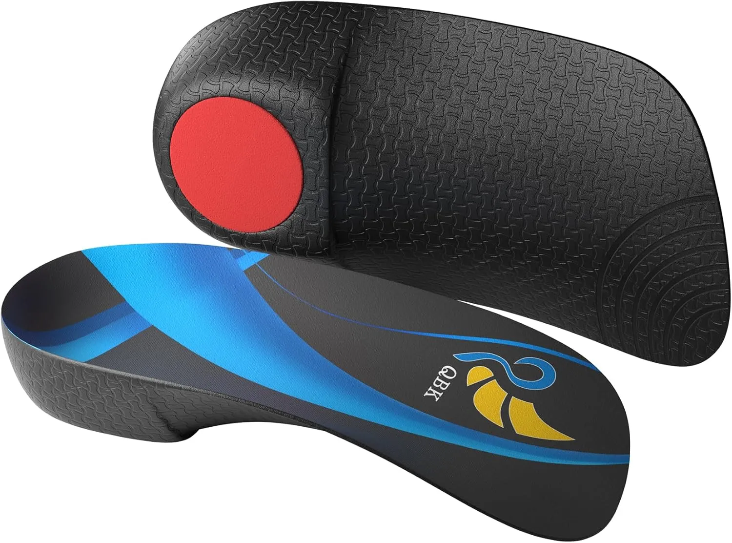 3/4 Arch Support Insoles for Women/Men, QBK Orthotics Shoe Insoles High Arch Supports Shoe Insoles for Plantar Fasciitis, Flat Feet, Over-Pronation, Relief Heel Spur Pain，L