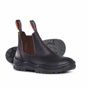 916030-Oil Kip Non-Safety V-Cut Elastic Sided Boot-CLARET