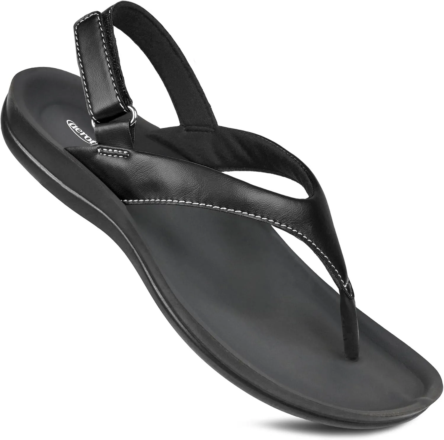 AEROTHOTIC Comfortable Arch Support Slingback Flats for Women Sandals Cute Soft T-Strap Toe Post Casual Fashion Dressy Flip Flops Vacation Essentials
