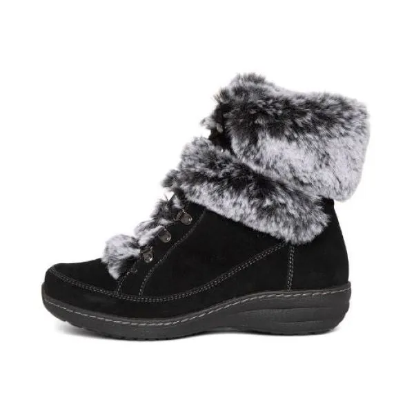 Aetrex Black Fiona Arch Support Waterproof Winter Boots BB270