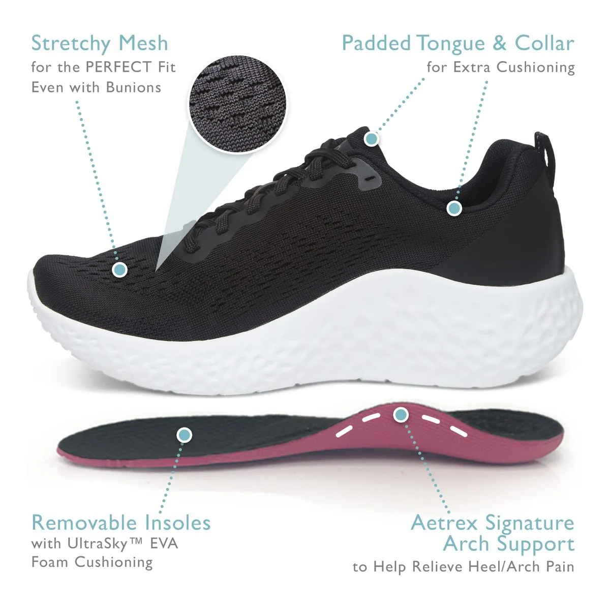 Aetrex Danika Arch Support Sneaker