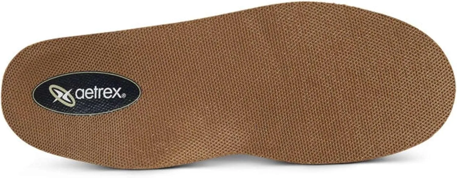 Aetrex L2220 Memory Foam Posted Heel Plantar Fasciitis Insoles Men - Flat Feet Balance Low Arch Support Inserts for Men Everyday