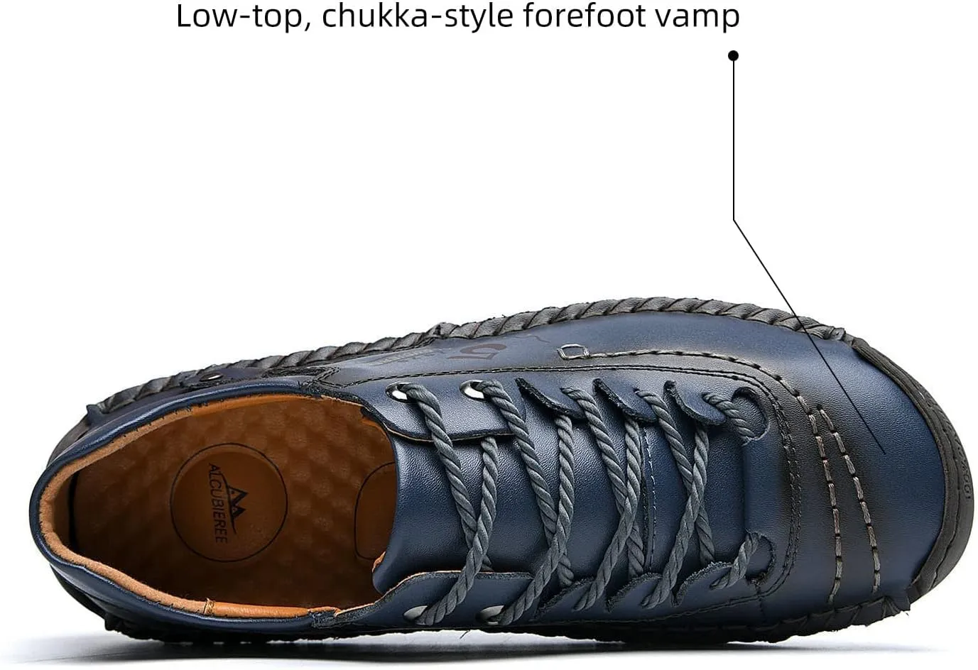 alcubieree Mens Leather Casual Shoes Comfortable Fashion Sneakers Loafers Lightweight Dress Walking Driving Shoes for Men（Size 7.5-13）
