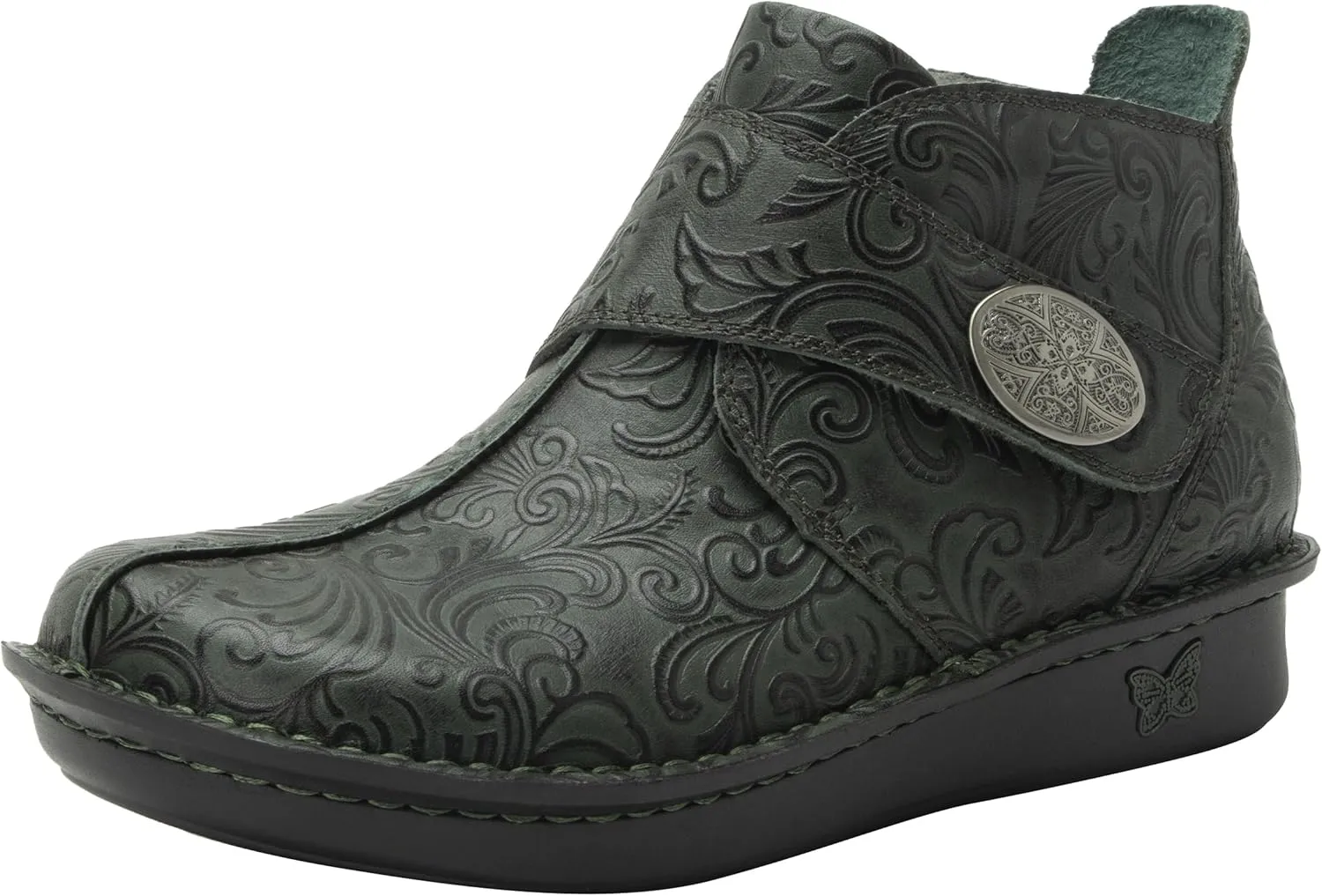 Alegria Womens Caiti Pine Gale Leather Ankle Boots 11.5-12 M US