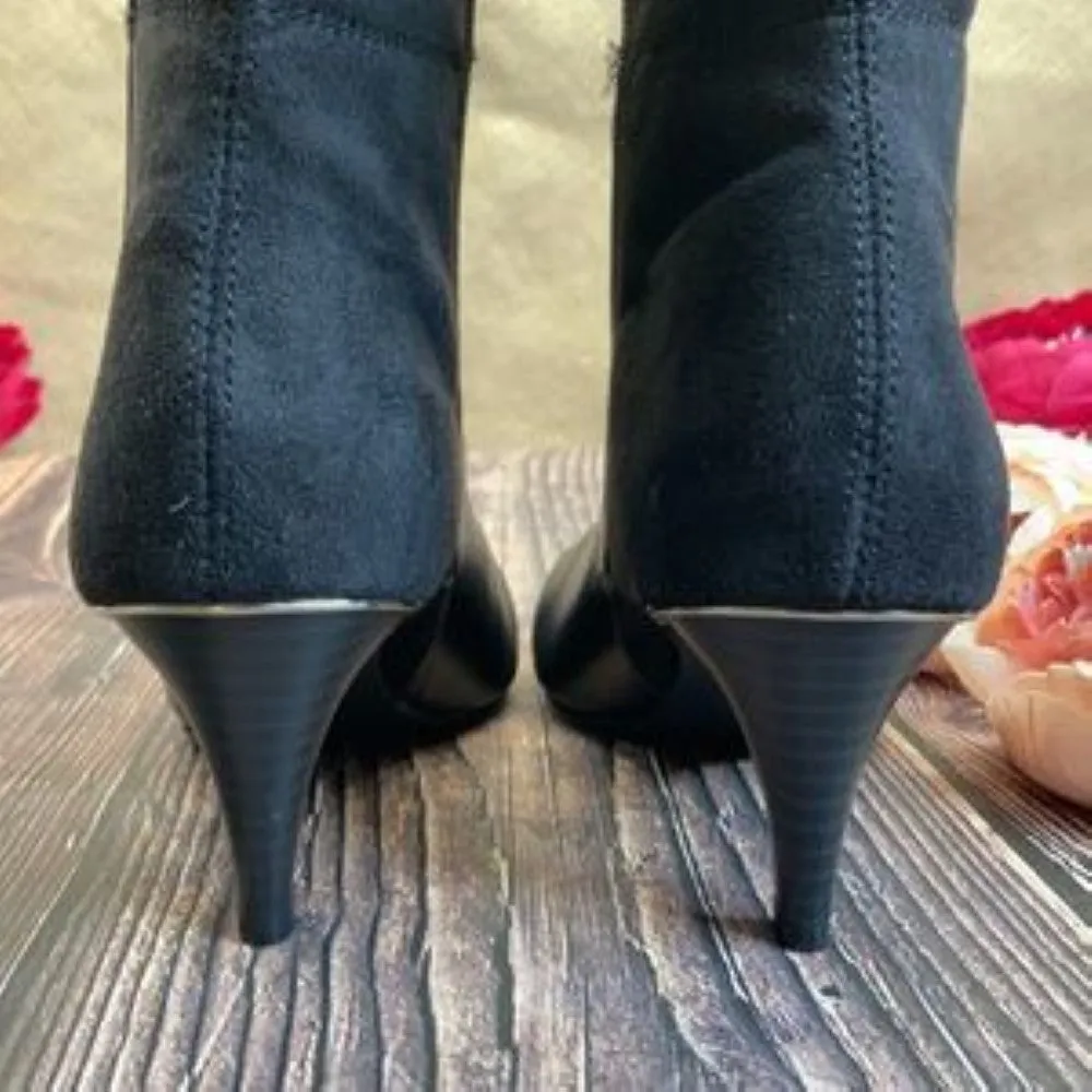 Alfani Black Manmade Hakuup Wide Calf Boots 9M