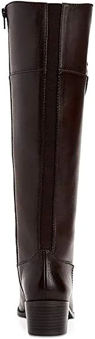 Alfani Womens Briaah Leather Round Toe Knee High Riding Boots, Brown, Size 9.5
