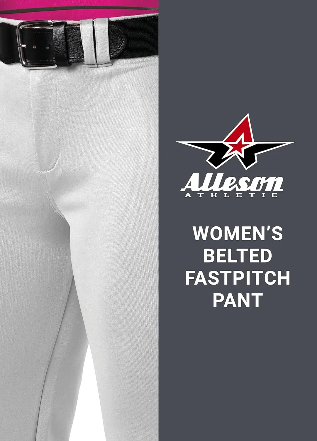 Alleson Athletic Women's Fastpitch/Softball Belted Speed Pant – Moisture-Wicking, Durable Fabric, and Pro-Style Fit