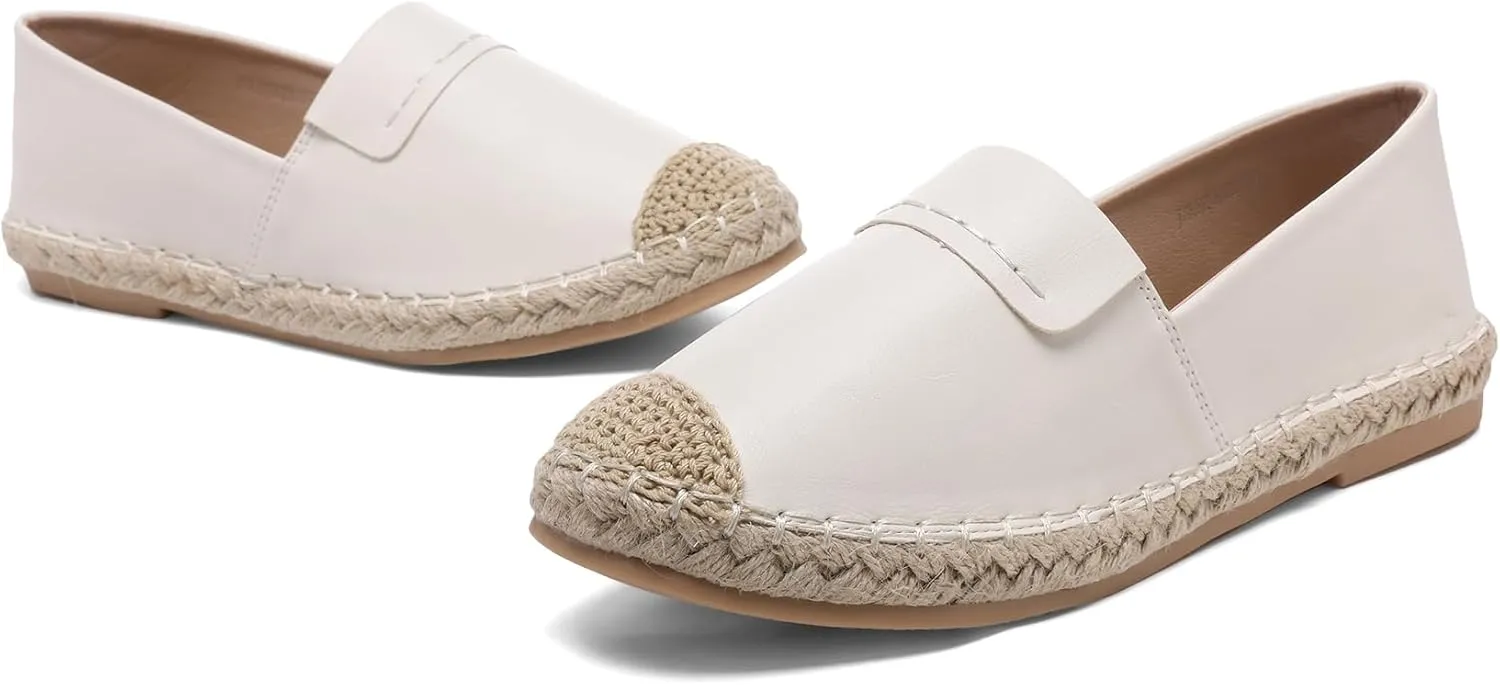 Altxic Women's Cap-Toe Classic Comfortable Slip on Lightweight Casual Espadrilles Loafer Flat