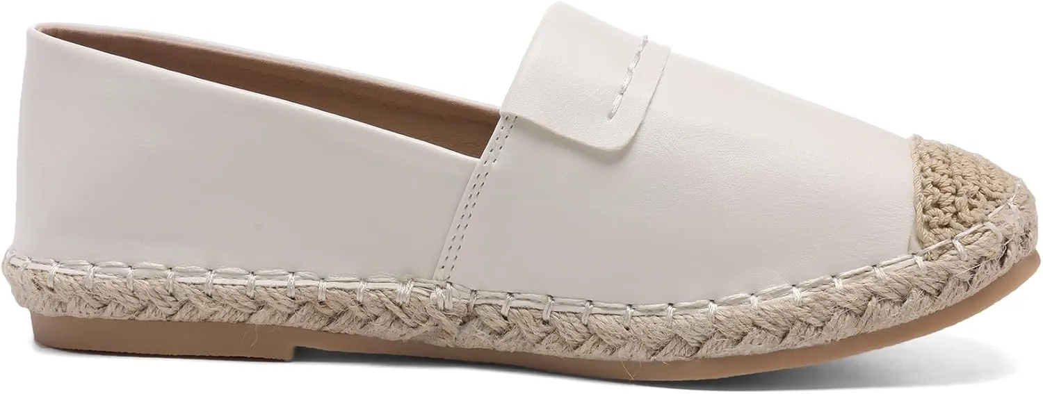 Altxic Women's Cap-Toe Classic Comfortable Slip on Lightweight Casual Espadrilles Loafer Flat