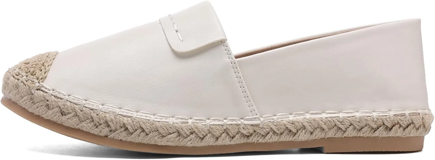 Altxic Women's Cap-Toe Classic Comfortable Slip on Lightweight Casual Espadrilles Loafer Flat
