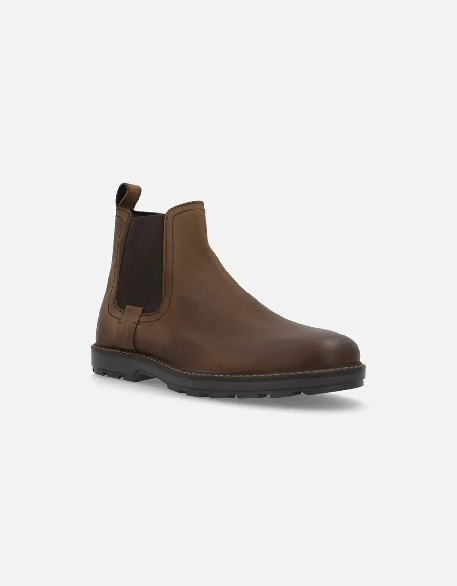 Amir Pull Up Boots in Vintage Brown