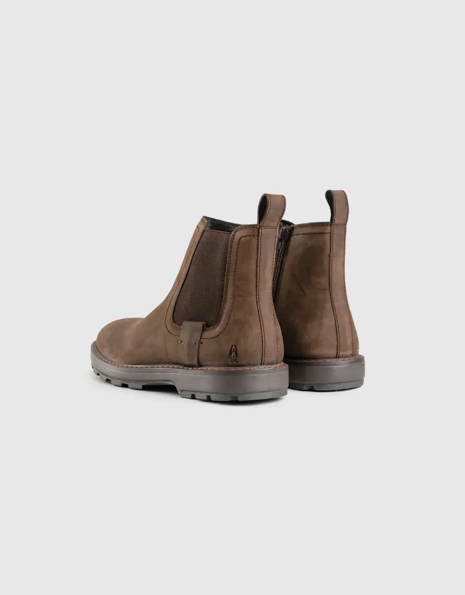 Amir Pull Up Boots in Vintage Brown