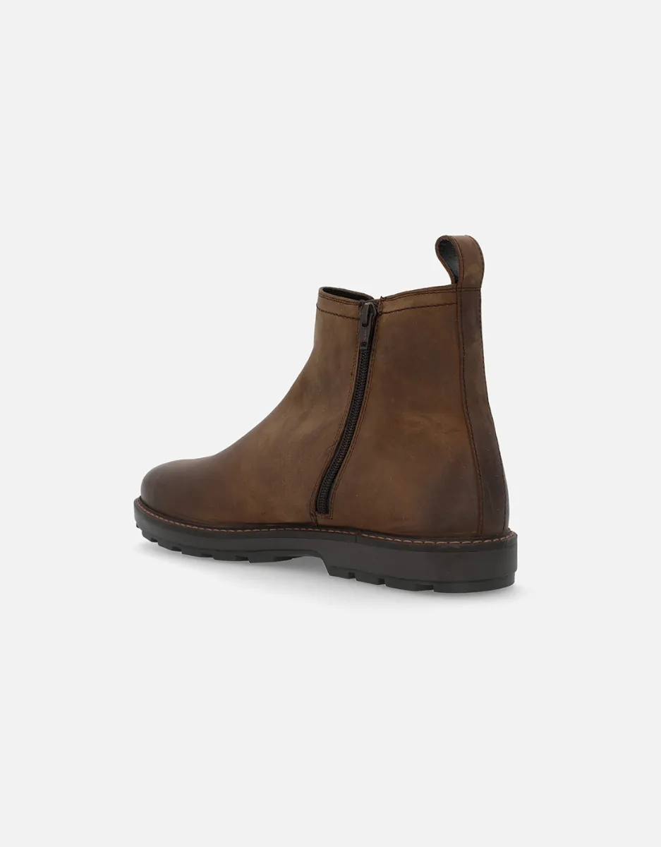 Amir Pull Up Boots in Vintage Brown