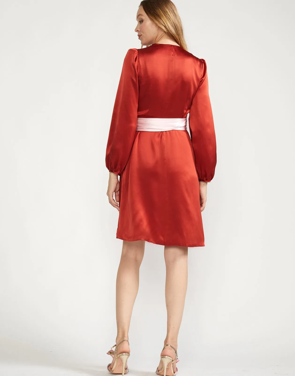 Annabelle Charmeuse Wrap Dress
