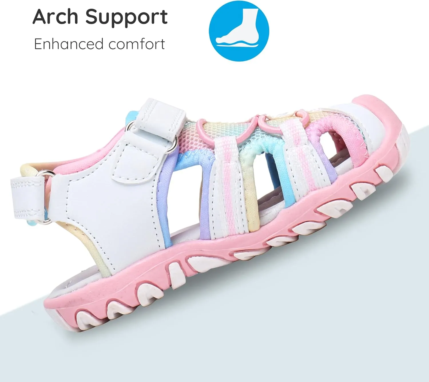 Apakowa Kid's Boy's Girl's Soft Sole Close Toe Sport Beach Sandals (Toddler/Little Kid)