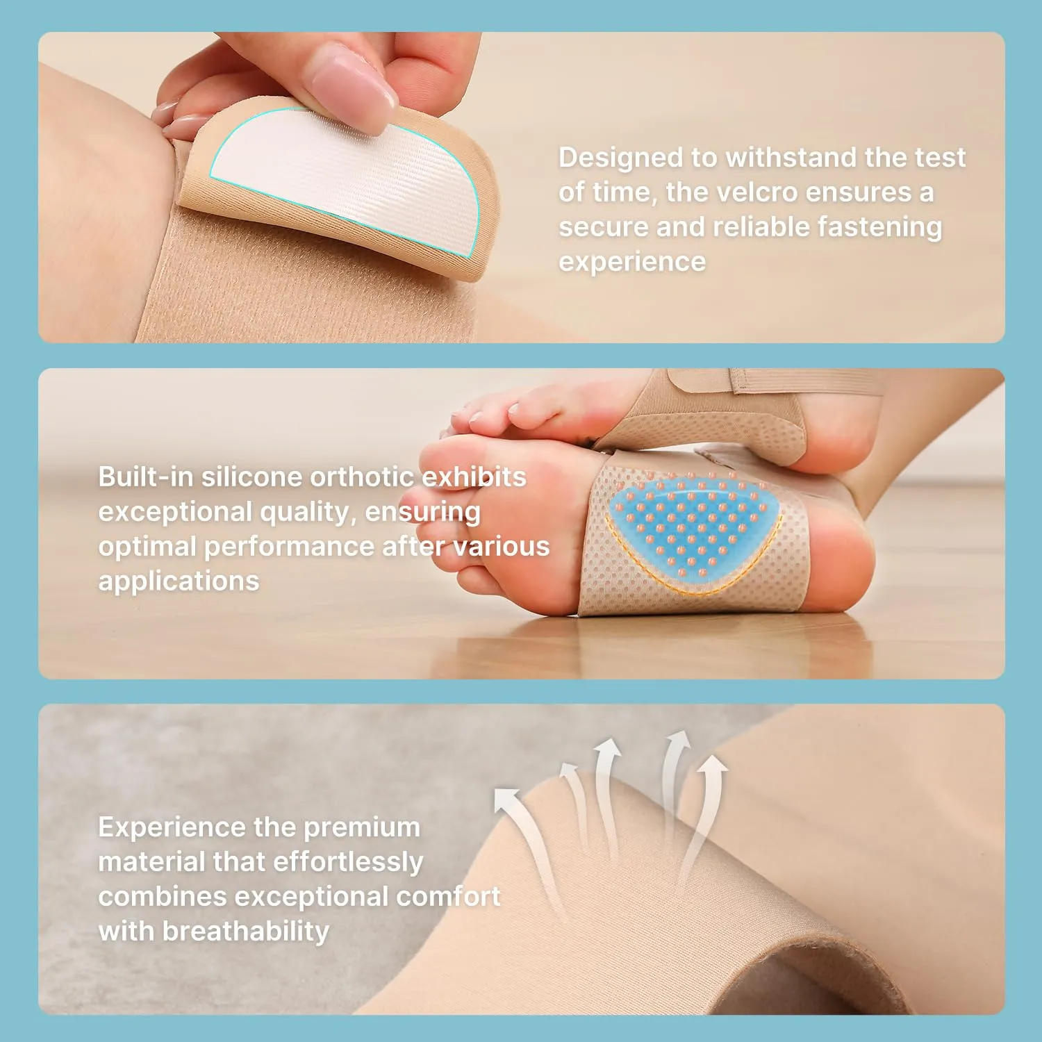 Arch Support Braces for Plantar Fasciitis Relief: Upgraded Non-Slip Wearable Arch Support w/Built-in Orthotics - Adjustable Bands w/Gel Pads for Flat Feet High & Fallen Arch Unisex HSA or FSA Eligible