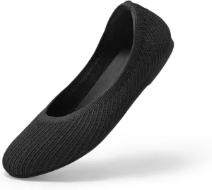 Arromic Flats Shoes for Women, Washable Round Toe Knit Ballet Flats Shoes with Comfortable Heel Cushions, Soft Slip on Dressy Shoes for Business Casual, Office, Work, Wedding