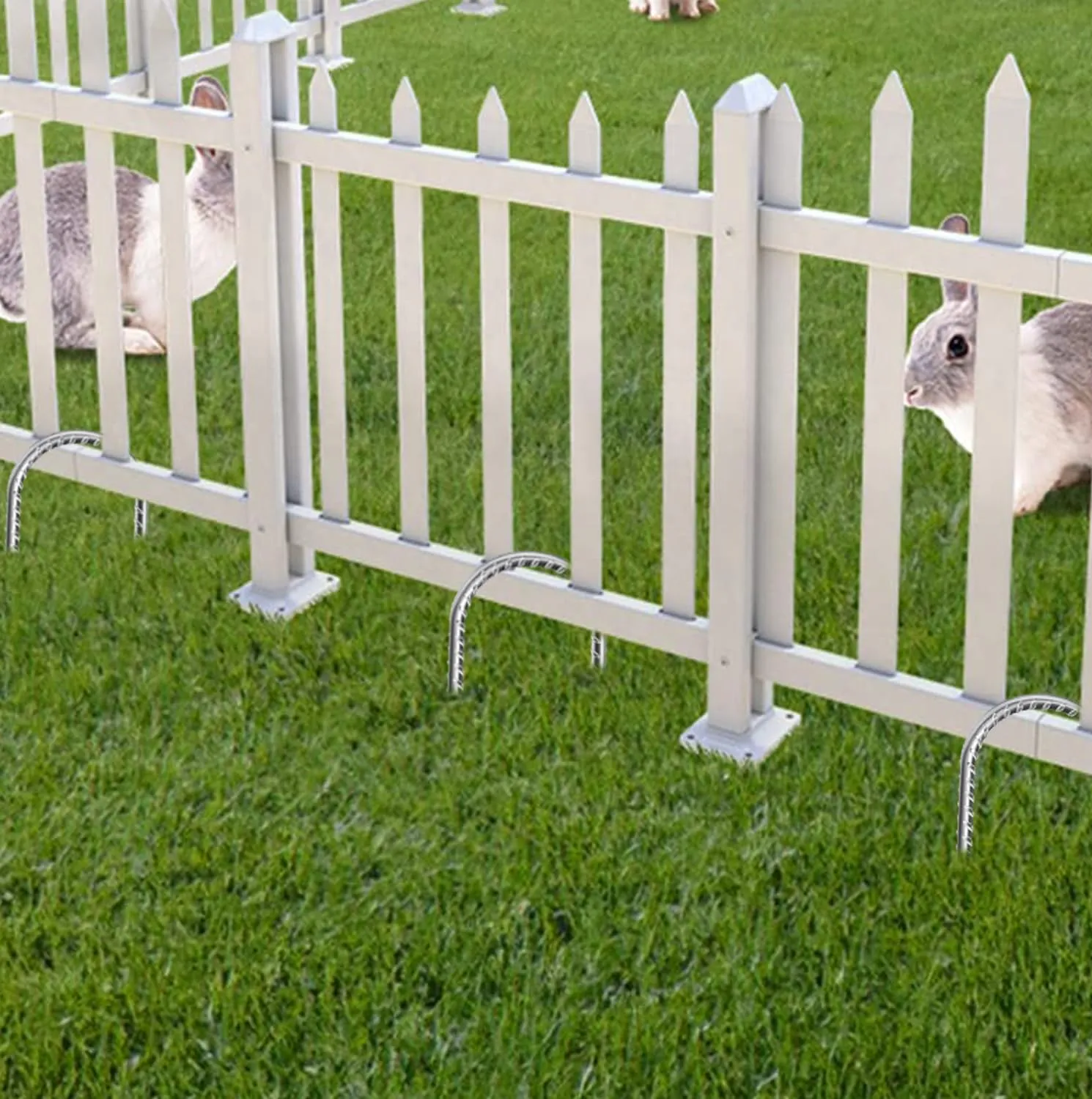 ASDFGHT 12 in & 16in U Shaped Rebar Stakes, U Shape Ground Stakes, Galvanized Rebar Stakes, Trampoline Ground Stake