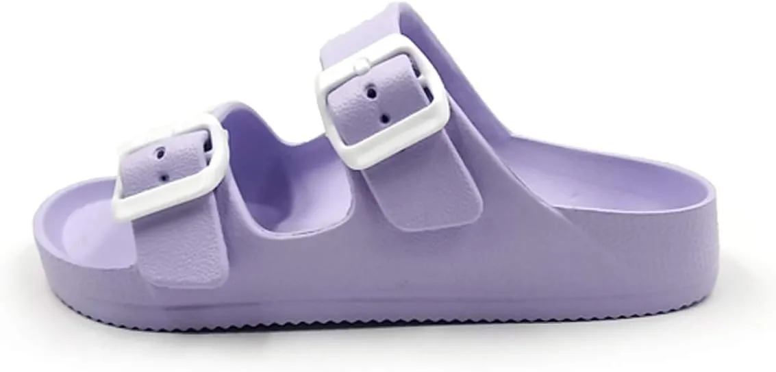 Asverd Kids Double Buckle Adjustable Arch Support Flat Sandals for Boys Girls ASKID068