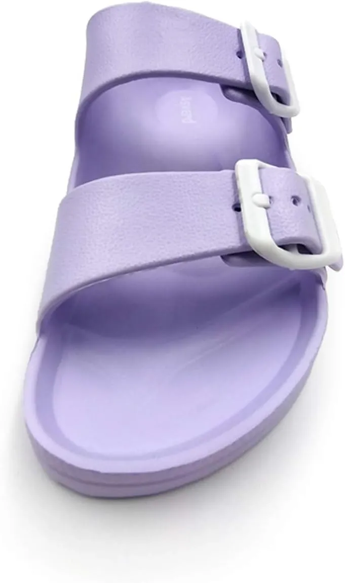 Asverd Kids Double Buckle Adjustable Arch Support Flat Sandals for Boys Girls ASKID068