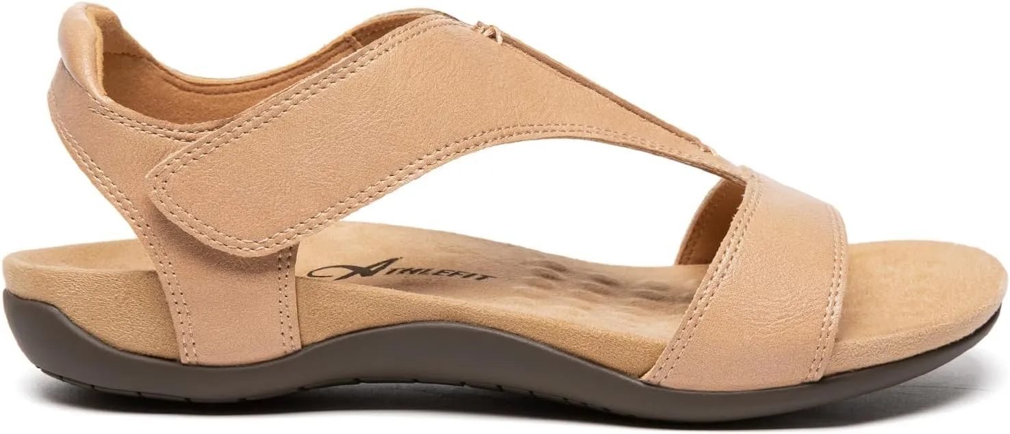 Athlefit Orthopedic Sandals for Women Comfortable Beach Orthotic Sandals with Arch Support