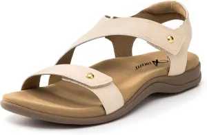 Athlefit Women's Comfortable Orthopedic Sandals with Arch Support Adjustable Walking Casual Orthotic Sandals