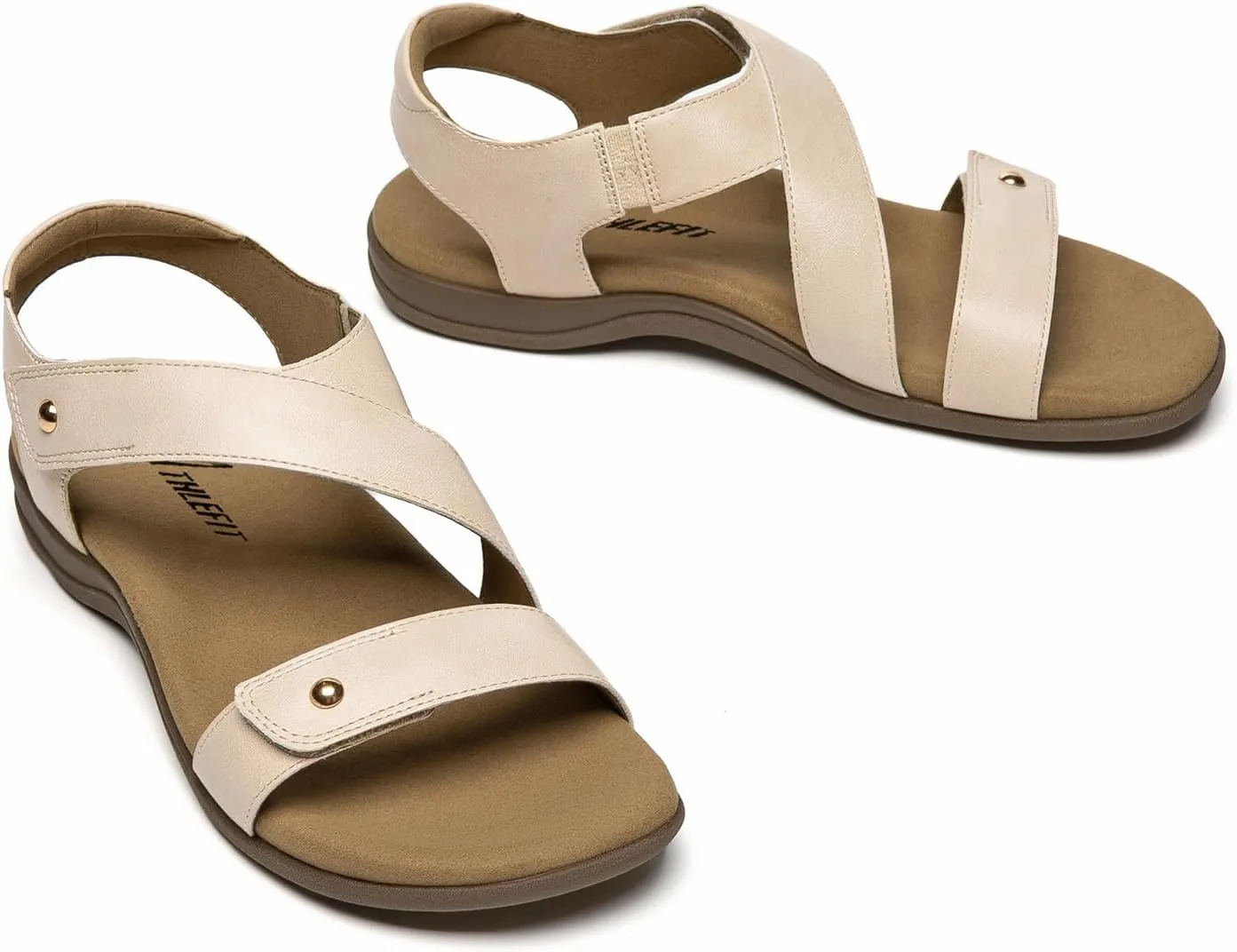Athlefit Women's Comfortable Orthopedic Sandals with Arch Support Adjustable Walking Casual Orthotic Sandals