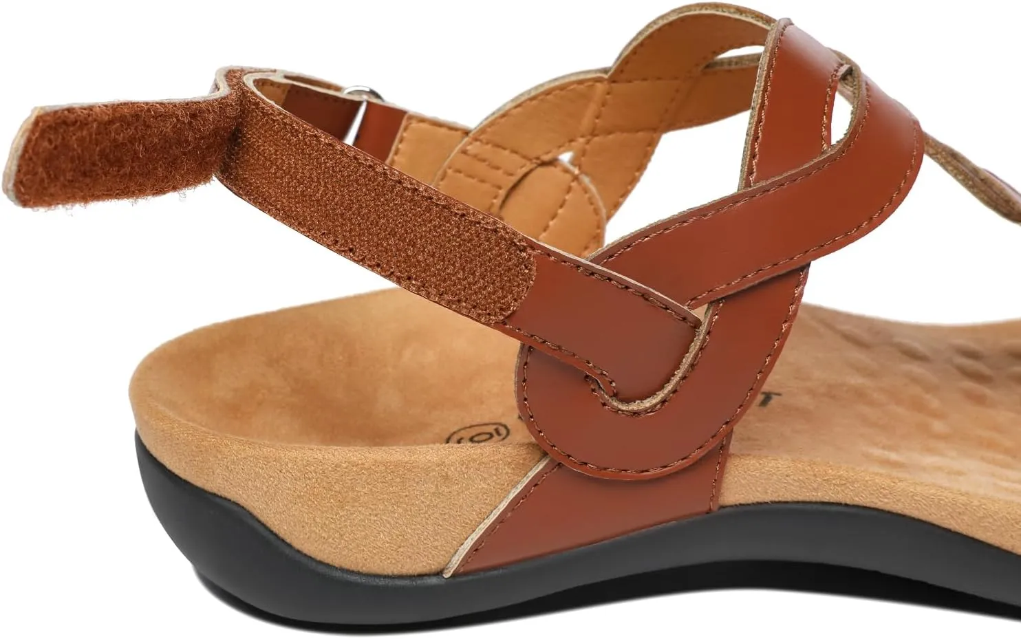 Athlefit Women's Orthopedic Arch Support Sandals Comfortable Thong T-Strap Orthotic Casual Flat Sandals