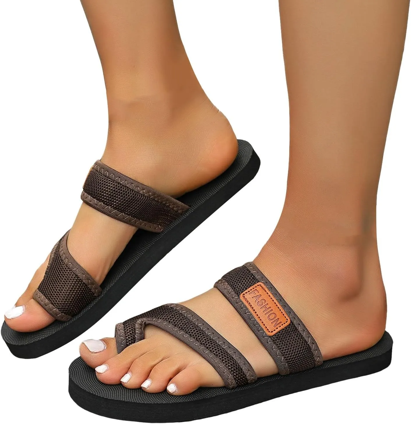 Beach Sandals for Summer Spring And Summer Women's Thong Sandals Fashion Leisure Mesh Lightweight Flat Toe Beach