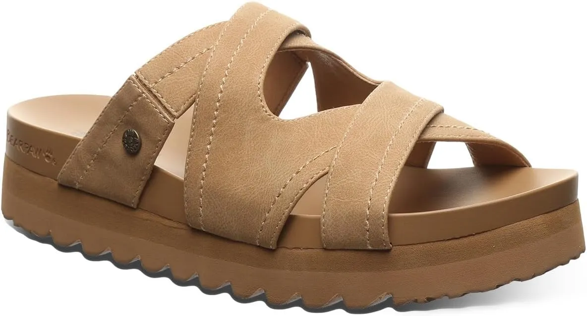 BEARPAW Women's Crux Iced Coffee Sandal Size 8