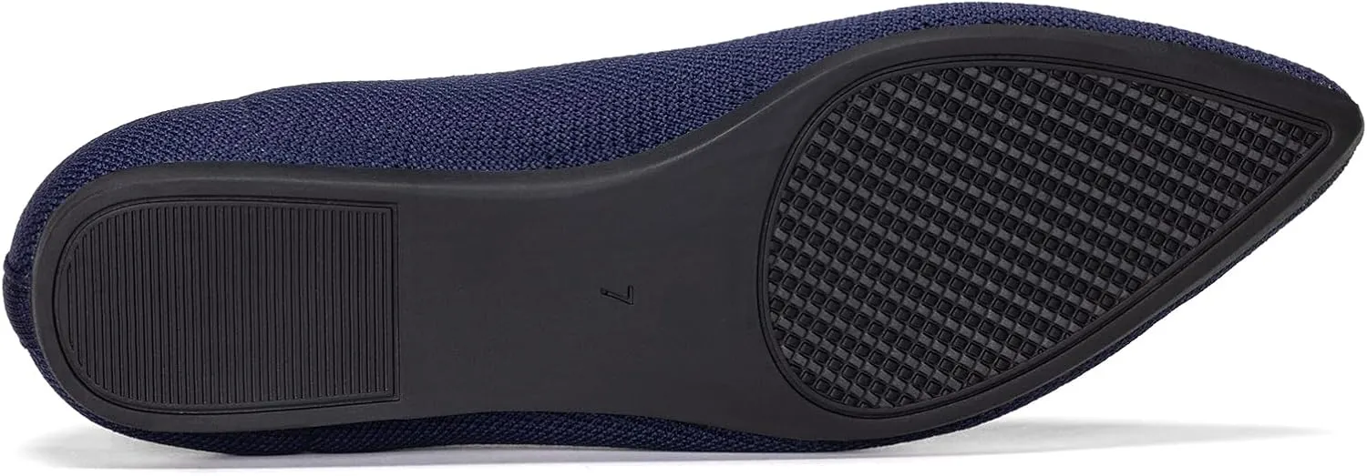 BEJINASH Women's Pointed Toe Flats Knit Flats Shoes for Women Comfortable Light Walking Shoes