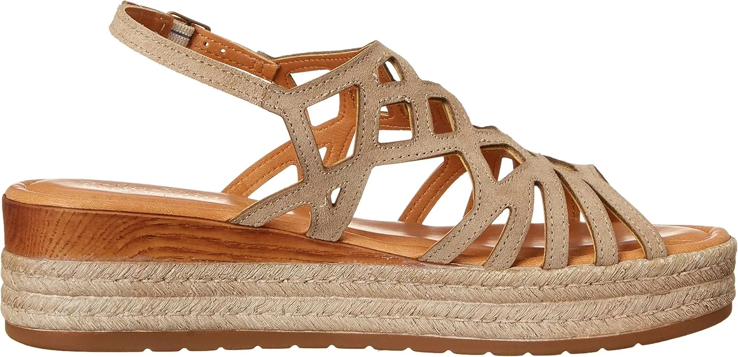 Bella Vita Made in Italy Women's Zip-Italy Platform Sandal Flat