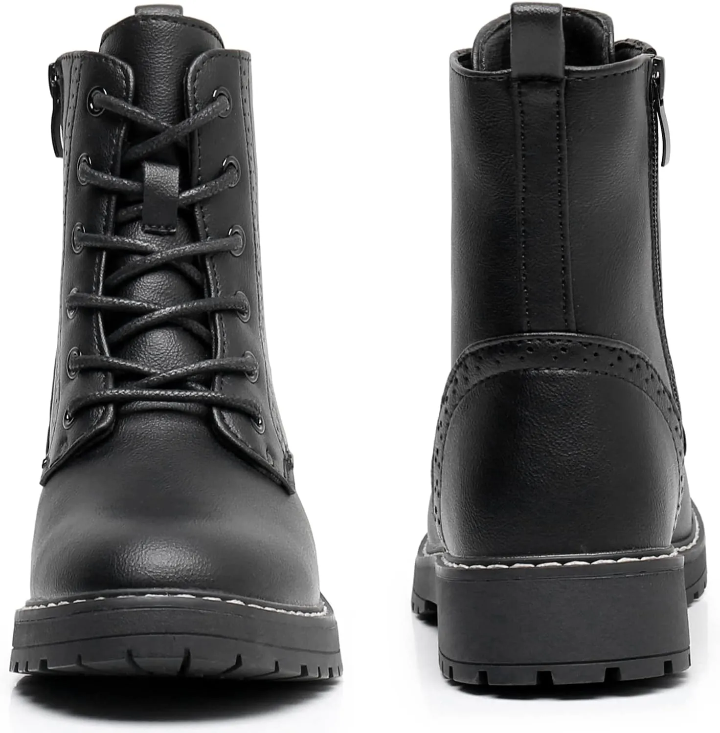 Blikcon Kids Girls Combat Ankle Boots Lace up Inner Zipper Fashion Booties (Little Kid/Big Kid)…