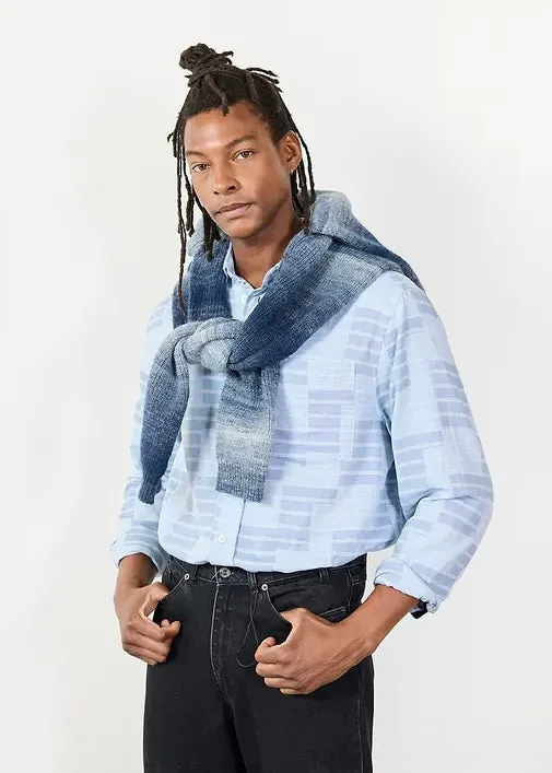 Block Patch Pearce Shirt — BLUE