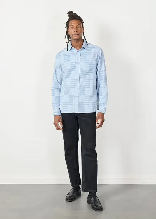 Block Patch Pearce Shirt — BLUE