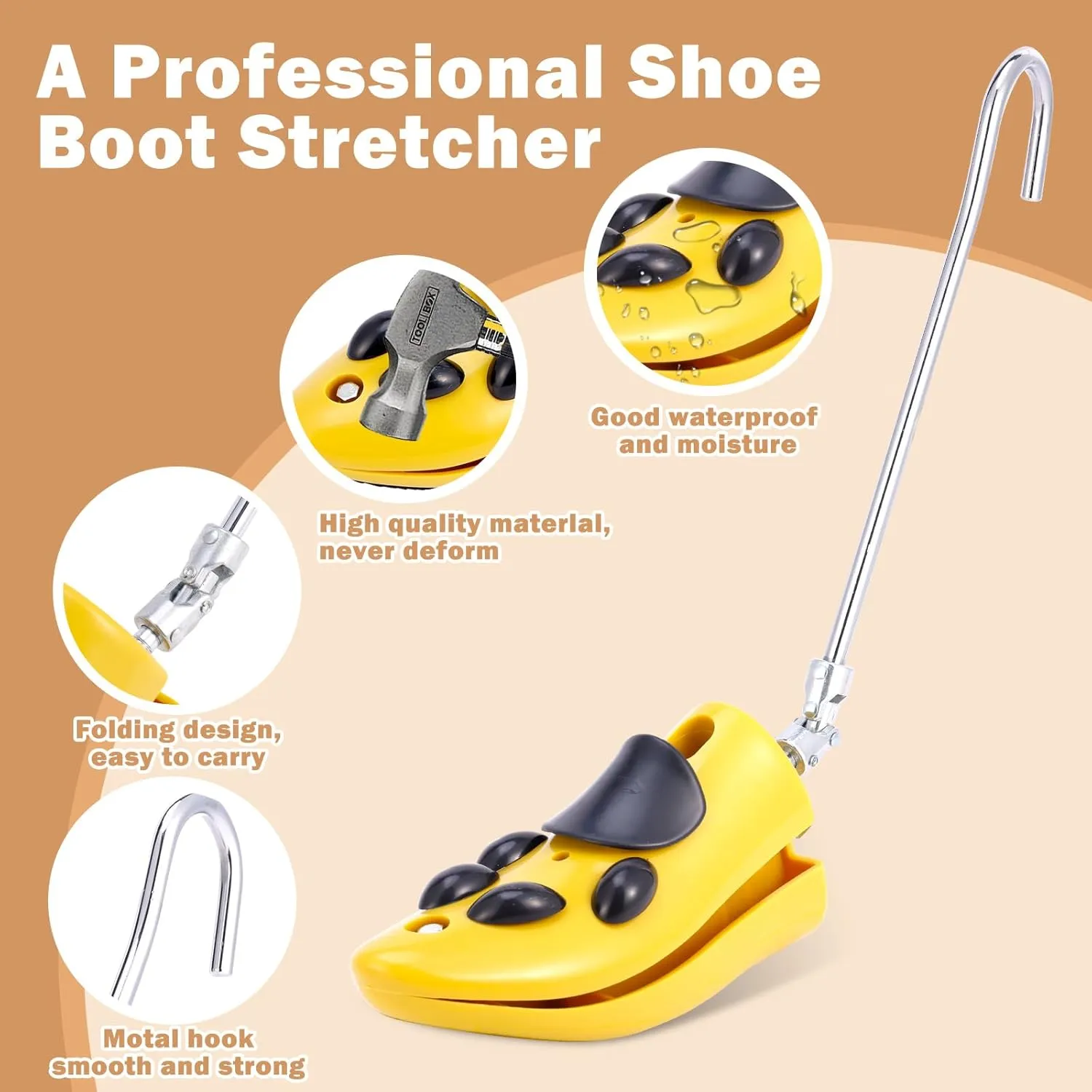 Boot Stretcher Men Women, Leather Shoe Stretcher for Thick Feet and Wide Feet, Adjustable Boot Widener Expander