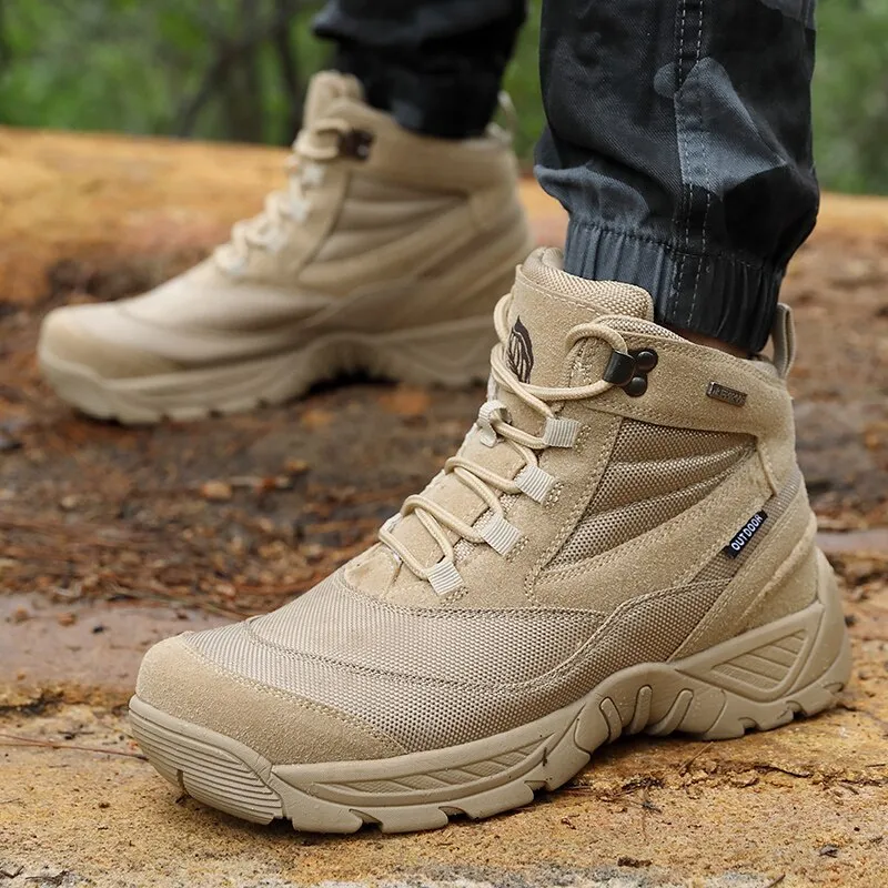 Brand Men's Military Boots Outdoor Non-slip Rubber Desert Hiking Boots