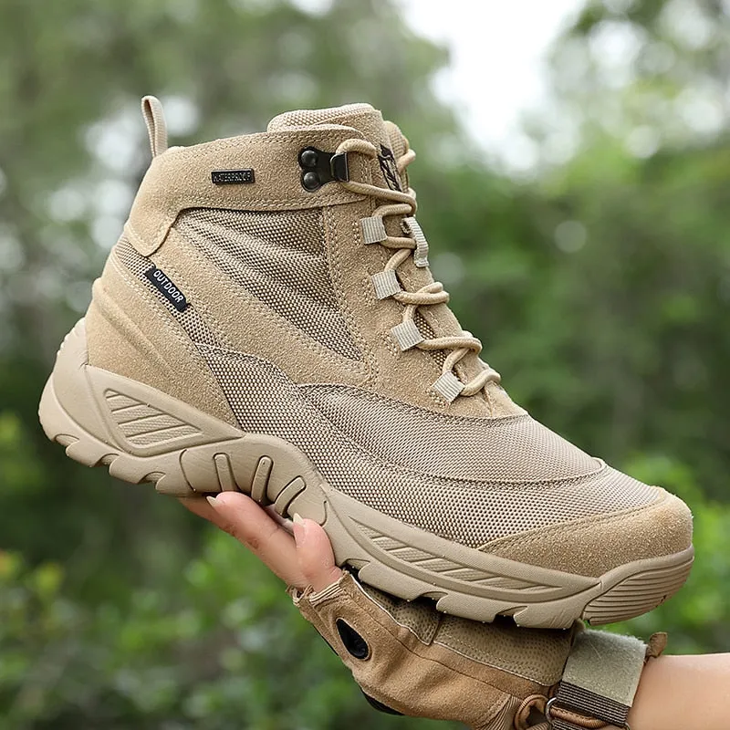 Brand Men's Military Boots Outdoor Non-slip Rubber Desert Hiking Boots
