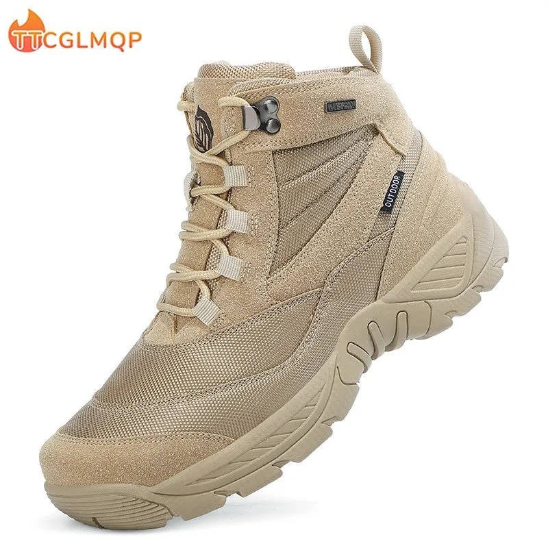 Brand Men's Military Boots Outdoor Non-slip Rubber Desert Hiking Boots