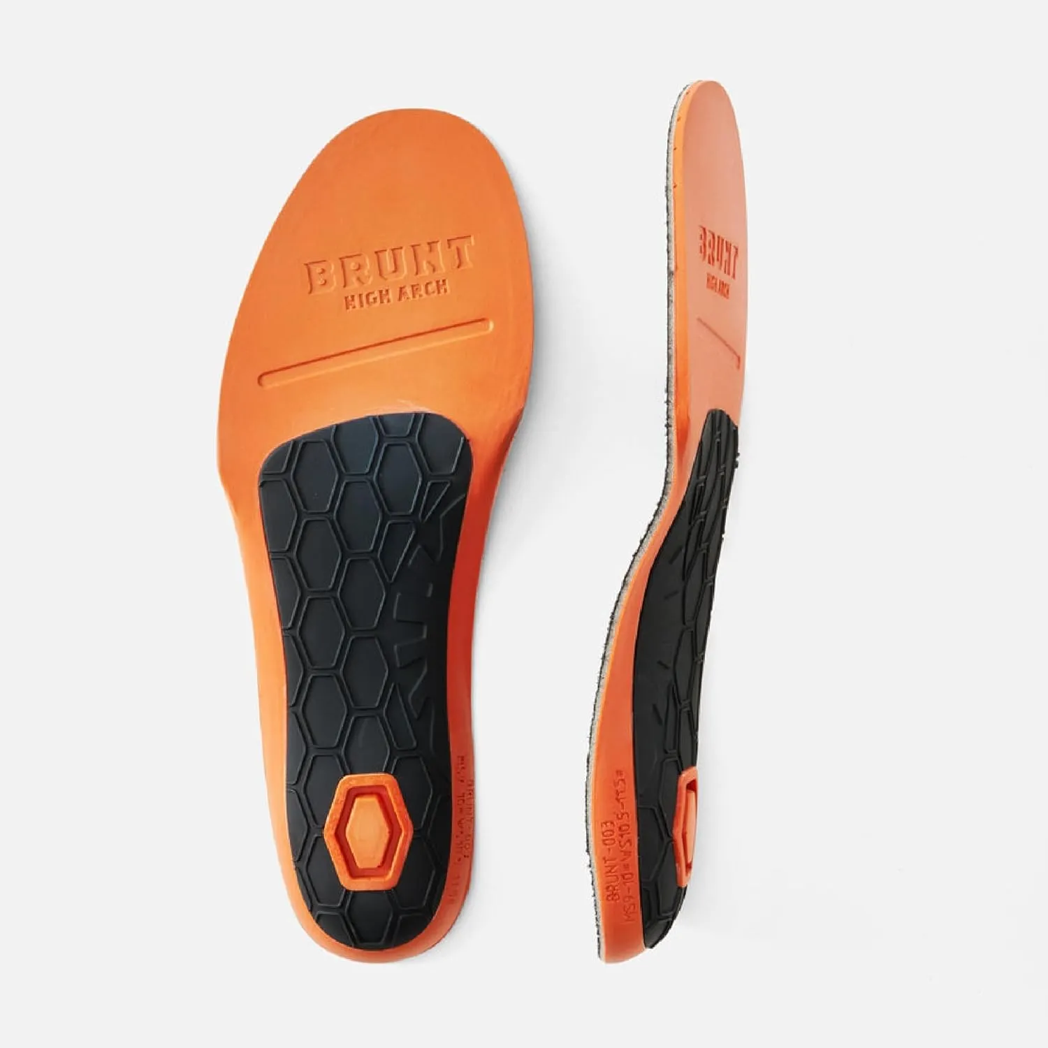 BRUNT High Arch CUSH’N Insoles - Comfort Wook Boot Insoles with Added Support - Orthotic Arch Stabilizer - 3/4” Contoured Support Plate - Moisture Wicking - Anti-Odor Treatment