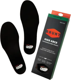 BRUNT High Arch CUSH’N Insoles - Comfort Wook Boot Insoles with Added Support - Orthotic Arch Stabilizer - 3/4” Contoured Support Plate - Moisture Wicking - Anti-Odor Treatment
