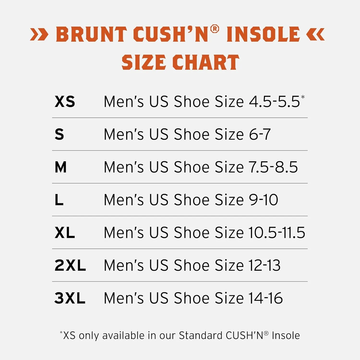 BRUNT High Arch CUSH’N Insoles - Comfort Wook Boot Insoles with Added Support - Orthotic Arch Stabilizer - 3/4” Contoured Support Plate - Moisture Wicking - Anti-Odor Treatment