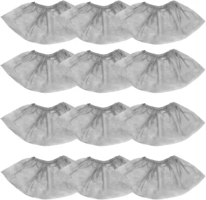 Cabilock 100Pcs Non Woven Shoe Covers Thickened Slip Overshoes for Indoor Use Protectors for Home Office and Outdoor Activities Convenient Dust and
