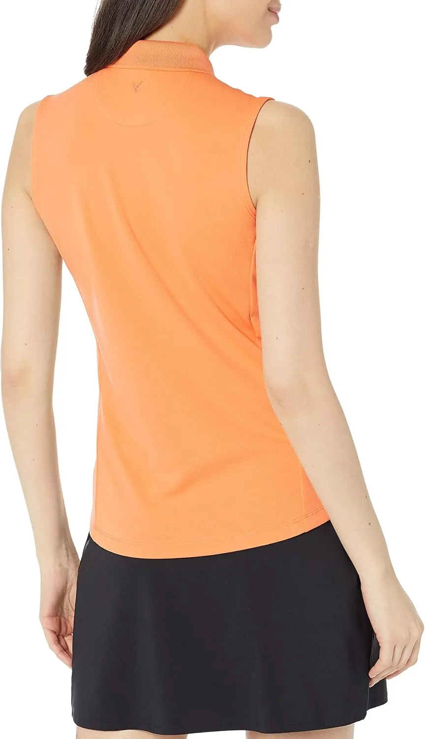 Callaway Women’s Opti-Dri Sleeveless Golf Polo with UV Block Sun Protection, Flexible Fit, Ladies Performance Apparel